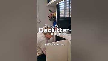 10 minute declutter challenge: Day Four - Cables!  #declutter  #declutteryourlife #shorts