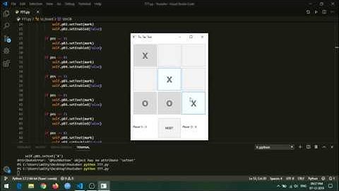 Python #7: PyQT5 GUI Tic Tac Toe Game | Part 2 Backend