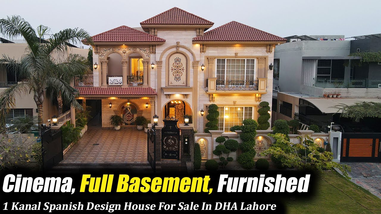 1 Kanal Spanish Design Fully Furnished Full Basement House For Sale In DHA Lahore