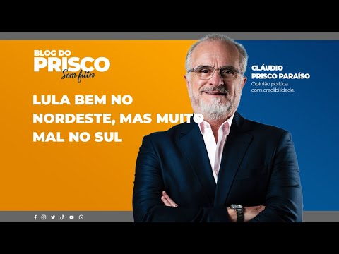 Lula bem no Nordeste, mas muito mal no Sul