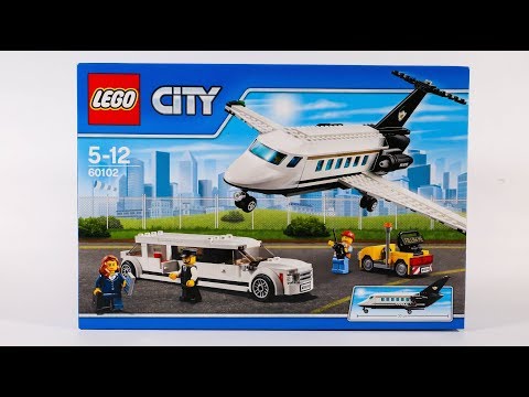 LEGO City Airport VIP Service 60102.Rewind Private plane with accessible interior, private limousine. 