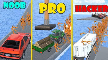 NOOB vs PRO vs HACKER in Crash Master 3D