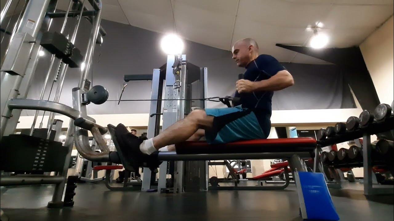 Sport Fit Bowie LifeFitness low row w/85 lbs. (back day) YouTube