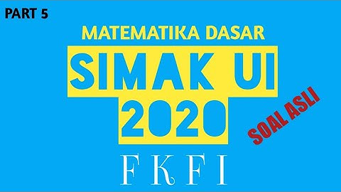 SOAL ASLI SIMAK UI 2020 || Matematika Dasar || FKFI (Fungsi Komposisi dan Fungsi Invers)