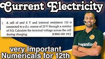 Pfp-1: current electricity: a cell of emf 4V and internal resistance 1 ohm is connected to a dc sour