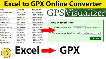 Convert Excel to GPX using Online Converter