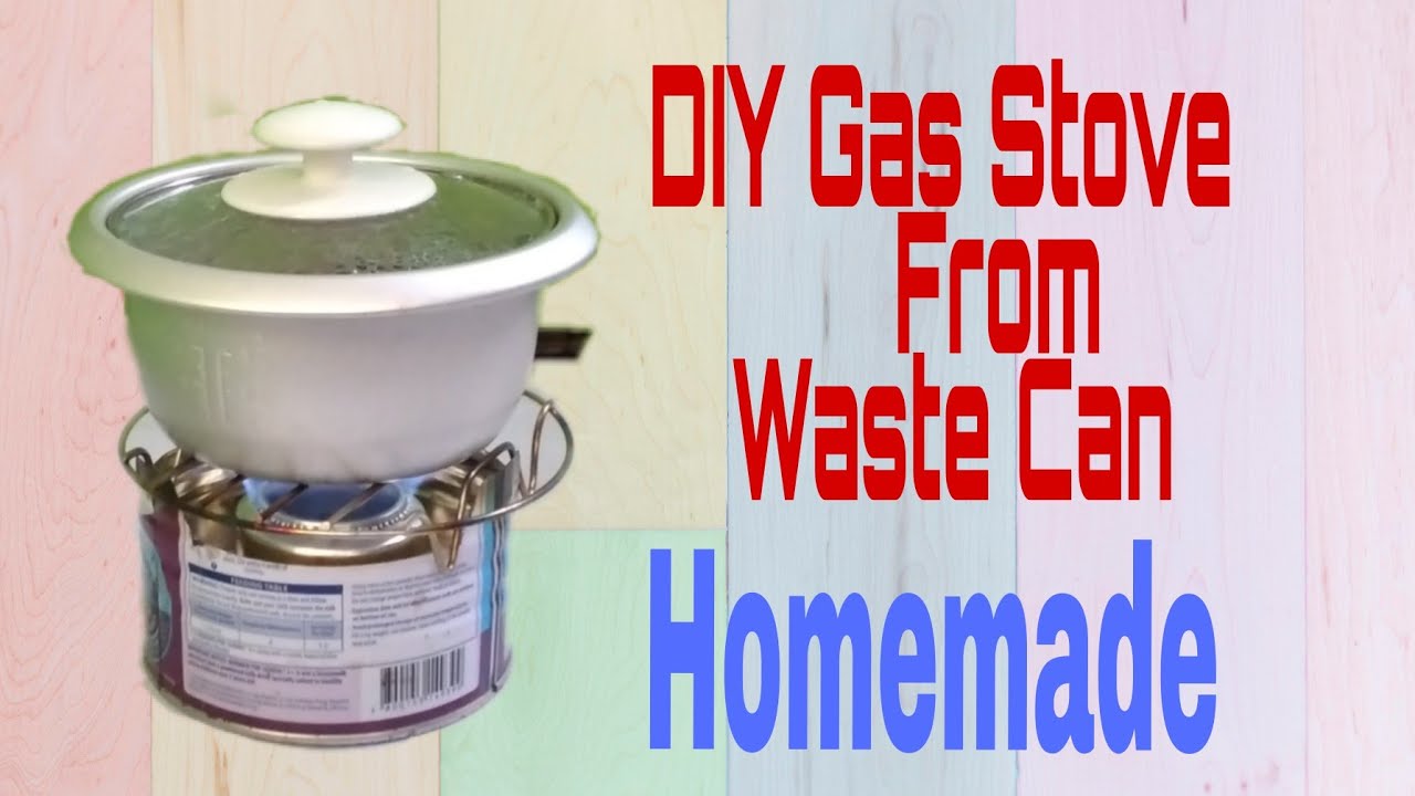 DIY cooking and boiled with my homemade gas stove from waste can, and