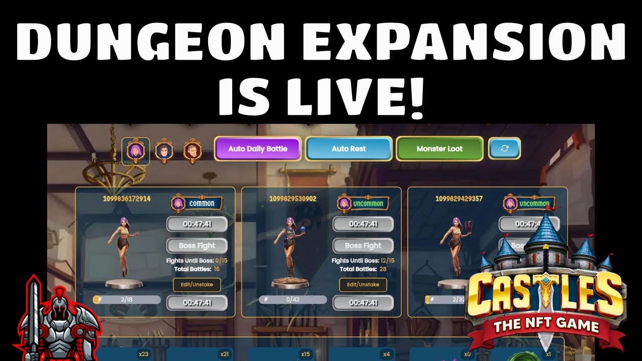Castles NFT Game | Dungeon Rising Expansion Is Live | Hero Battles | WAX Blockchain