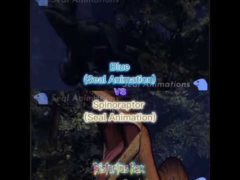Blue Seal Animation Vs Spinoraptor Seal Animation Edit Sealanimations Jurassicworld 