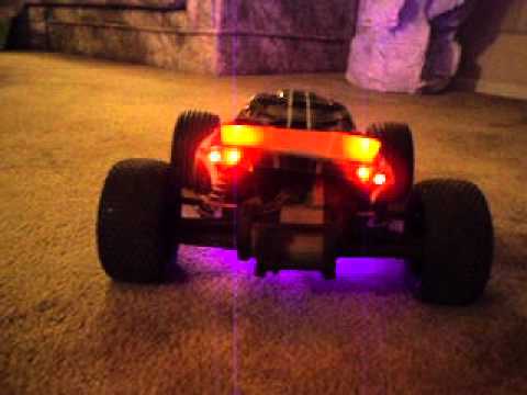 traxxas rustler vxl 10 led light setup youtube