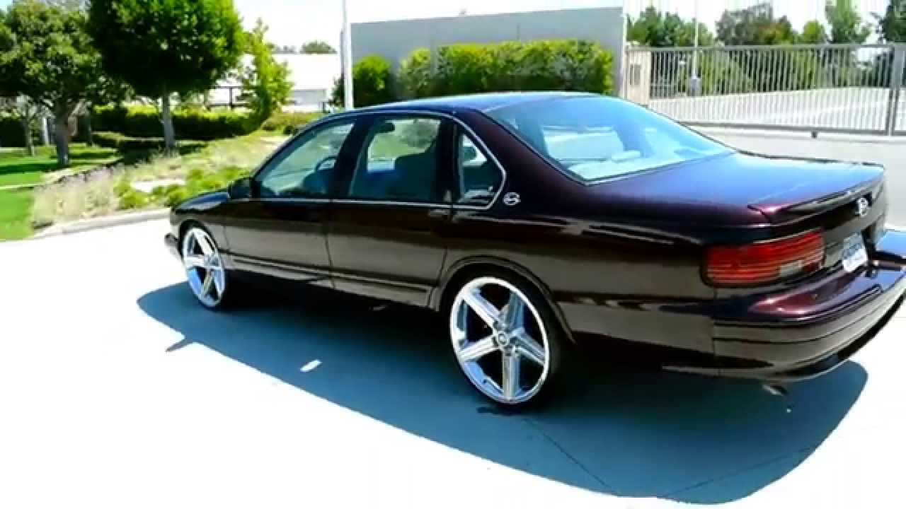 Clean Dark Cherry Metallic 96 Impala SS with only 47k original miles. on 22 i...