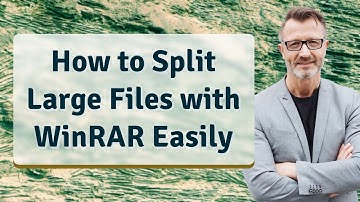 How to Split Large Files with WinRAR Easily