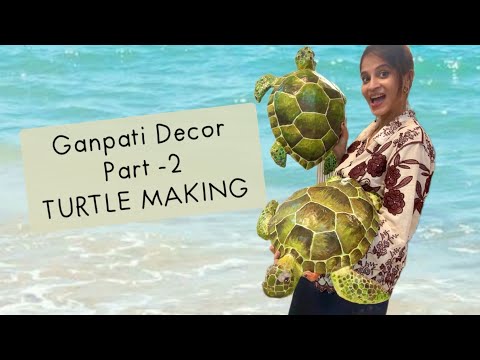 Ganpati decor part 2 | turtle making| tutorial 