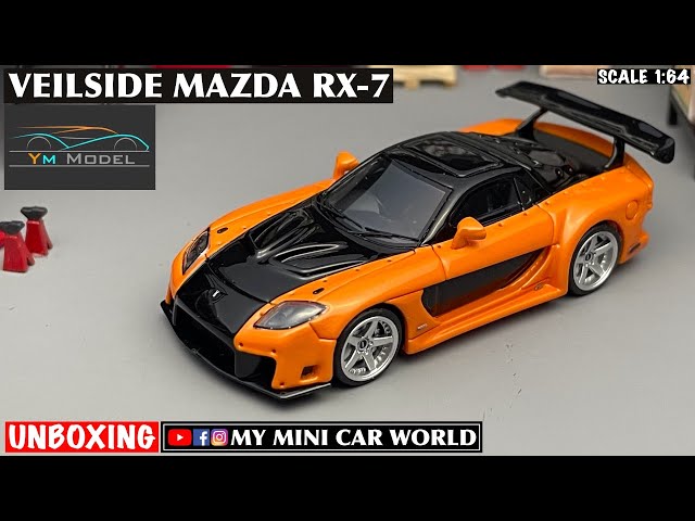 MY MINI CAR WORLD】UNBOXING YM MODEL 1/64 VEILSIDE MAZDA RX-7