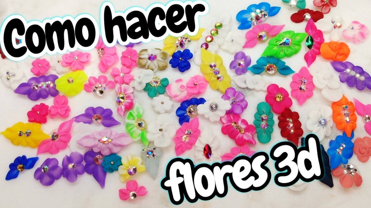 Cómo hacer flores 3d  ▪️Paso a paso ▪️flores de acrílico