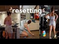 Reset with me reset routine vlog workouts grocery haul organizing