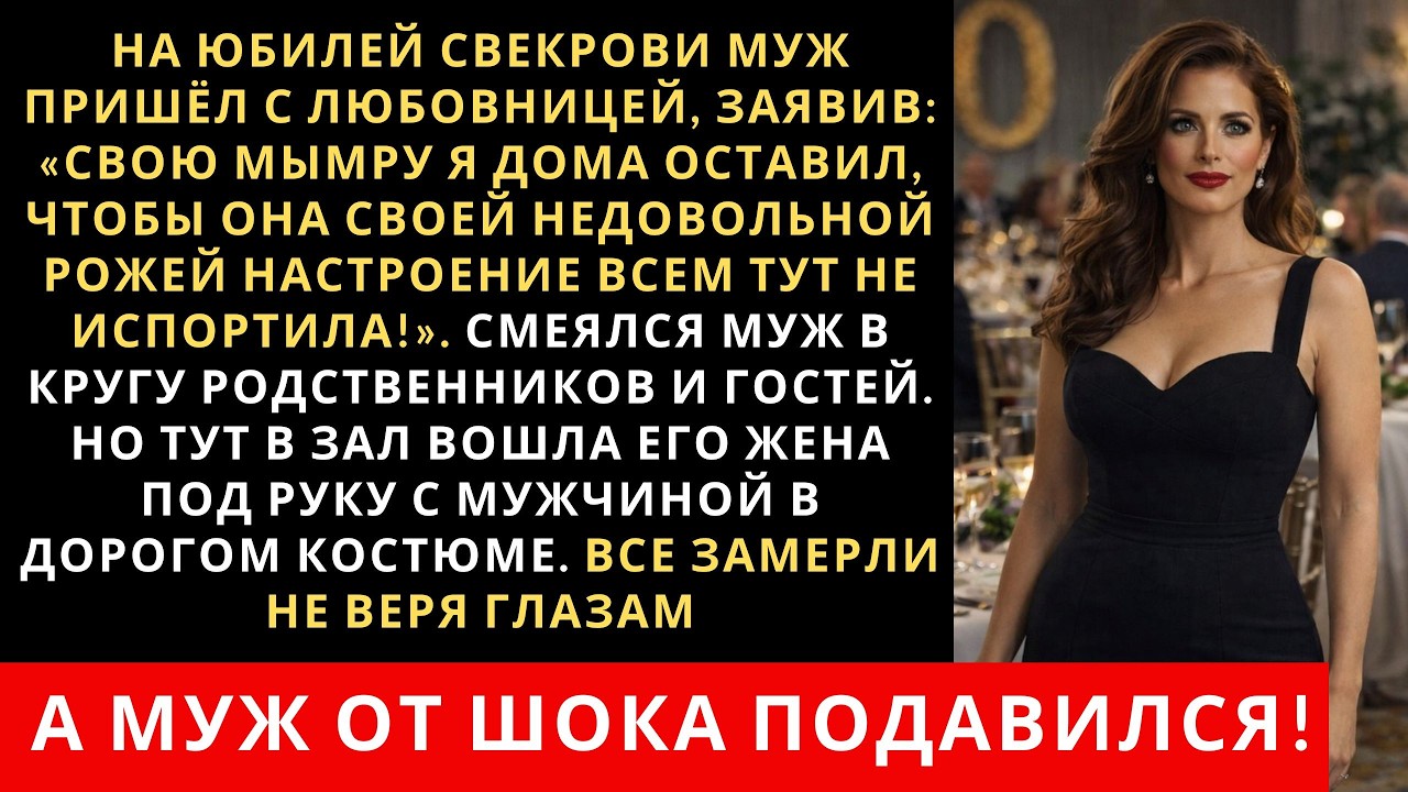 На юбилей свекрови муж пришёл с любовницей. 
