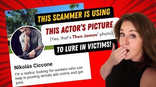 This Scammer is Using Theo James' Picture to Lure Victims - Rental Scam / Work at Home Scam Exposed!