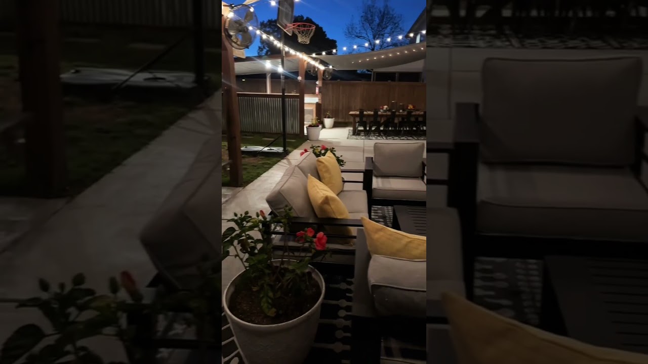 Nightfall Elegance: LayinSun Aluminum Patio Furniture Shines! #patiodecor #patiofurniture