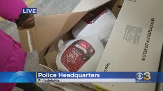 Philadelphia police prep for Thanksgiving turkey giveaway