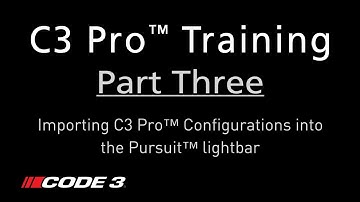 C3 Pro™ Software Part 3