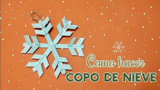 Como hacer Manualidades (Copos de nieve) con palitos de helado FACILES | DIY Manualidades #133