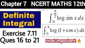 Definite Integration Exercise 7.11math class 12 ques 16 to 21