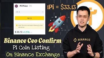 Boom 💥 Binance CEO Confirm Pi Coin Listing On Binance Exchange 🤯🤩 1Pi Value = $33.13 🤑🎉 #crypto #Pi