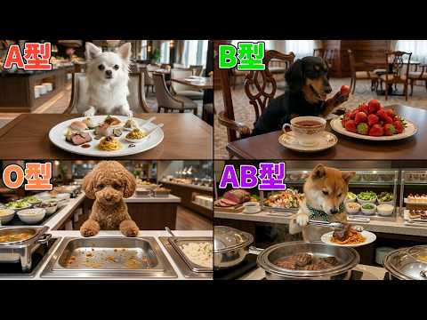 【血液型あるある】AI犬の「ビュッフェ」での行動🐕のサムネイル