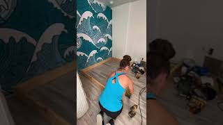 DIY Floating Bed Tutorial Time-lapse! Easy, Cheap Floating Bed Frame! LED lights! Only $250 to make! Details