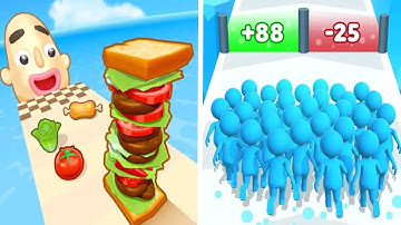 Sandwich Runner | Count Master - All Level Gameplay Walkthrough (Android iOS) Ep 1
