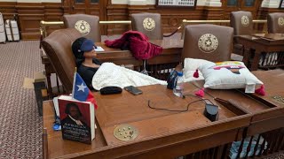 Texas Rep. Nicole Collier slept on the Texas floor in protest