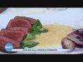 Tagliata con crema ai formaggi Tagliata con crema ai formaggi