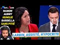 Manon aubry humilie jordan bardella larbin hypocrite assist profiteur