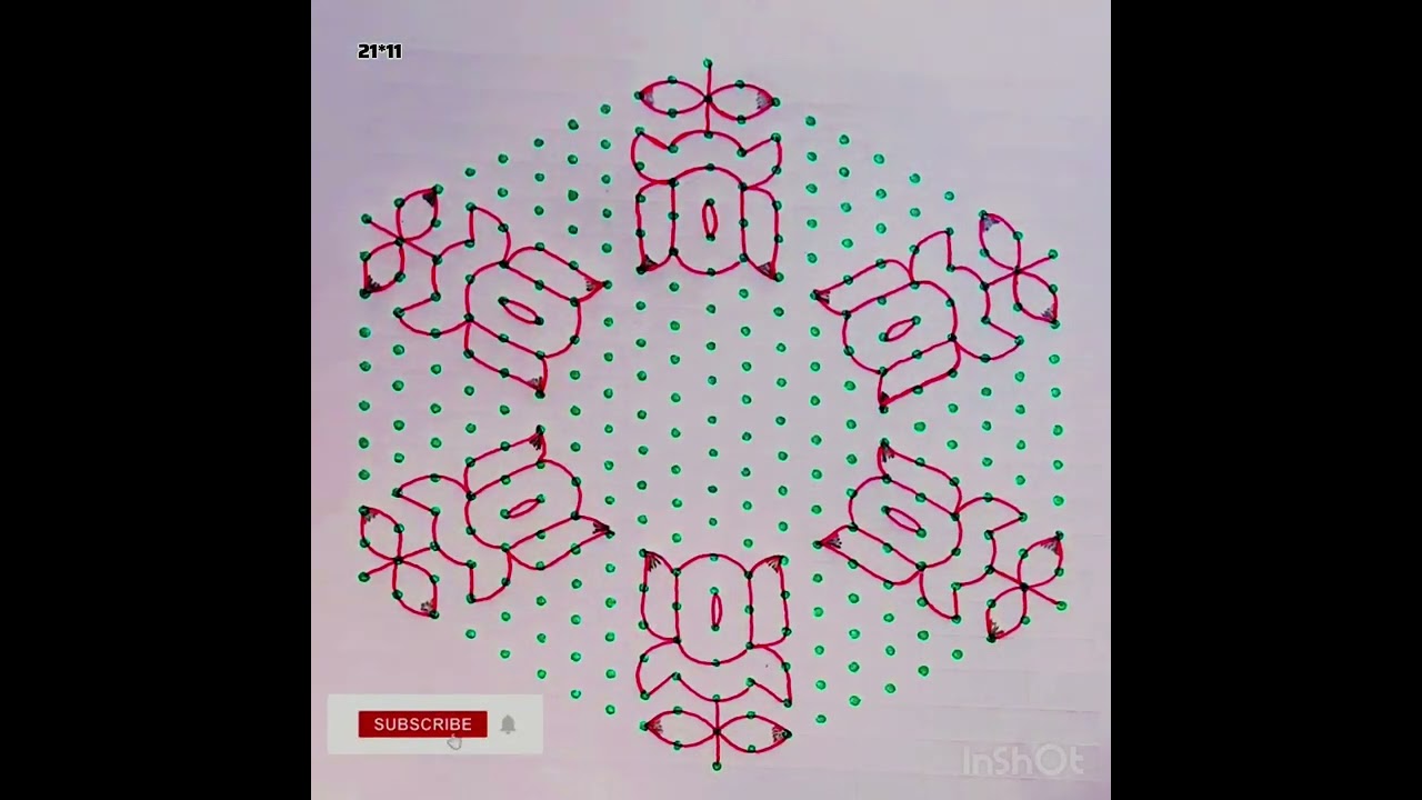 21*11 точек дизайнов ранголи/цветов 🌺muggulu/новогоднего специального ранголи/kolam muggulu