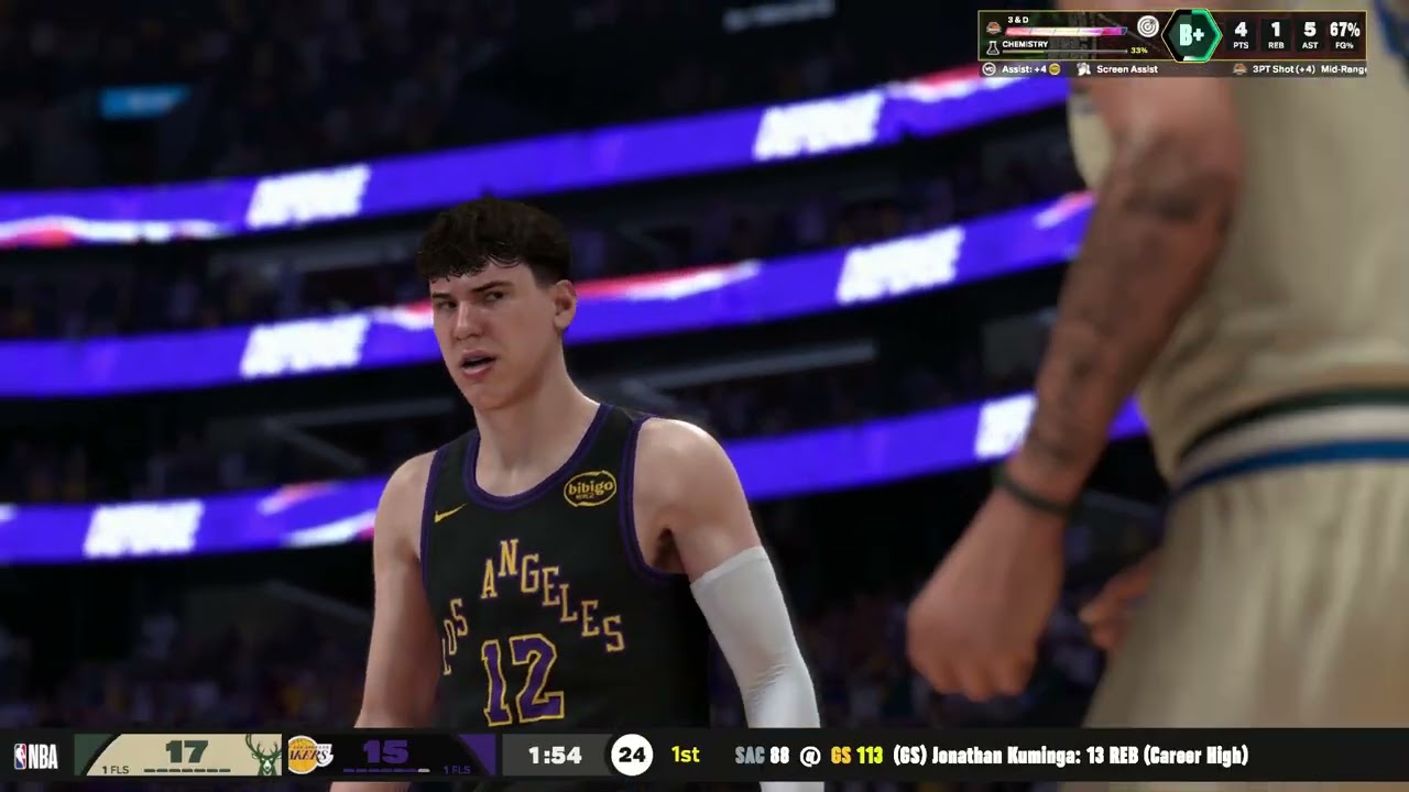 NBA 2K26 – MyCareer | EP 19: Bucks x Lakers — Jogo disputado contra LeBron e Luka 🟣🟡🔥