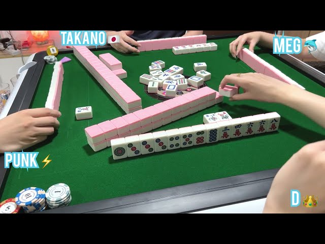 Singapore Mahjong 🔥🎲 #39 New PINK tiles!➔ Takano/Punk/Meg/D class=