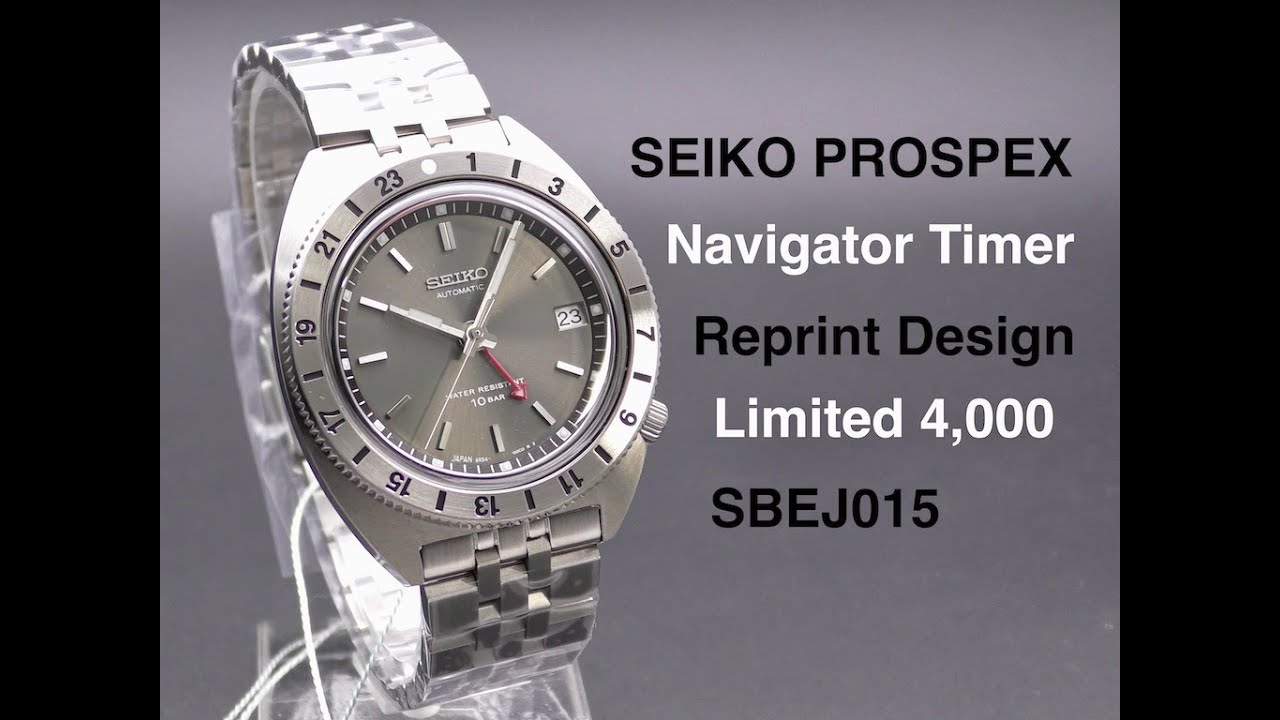 Seiko Prospex SBEJ015 Navigator Timer Reprint Design - YouTube