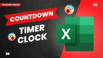 How to Create Awesome Countdown Timer Clock in Microsoft Excel