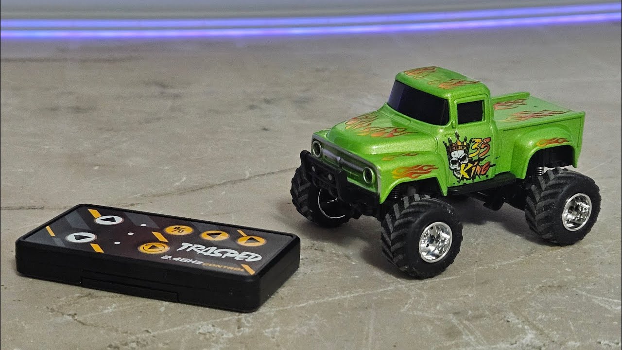 Trasped 1/64 Scale Monster Truck Green Chevy (Temu)