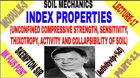 Unconfined Comprehensive Strength Test,Sensitivity,Thixotropy,Activity And Collapsibility Of Soil