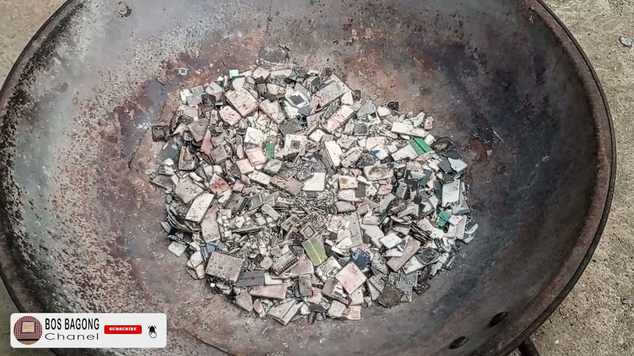 Mengolah ic campur menjadi emas | Gold recovery from ic | 금 회수