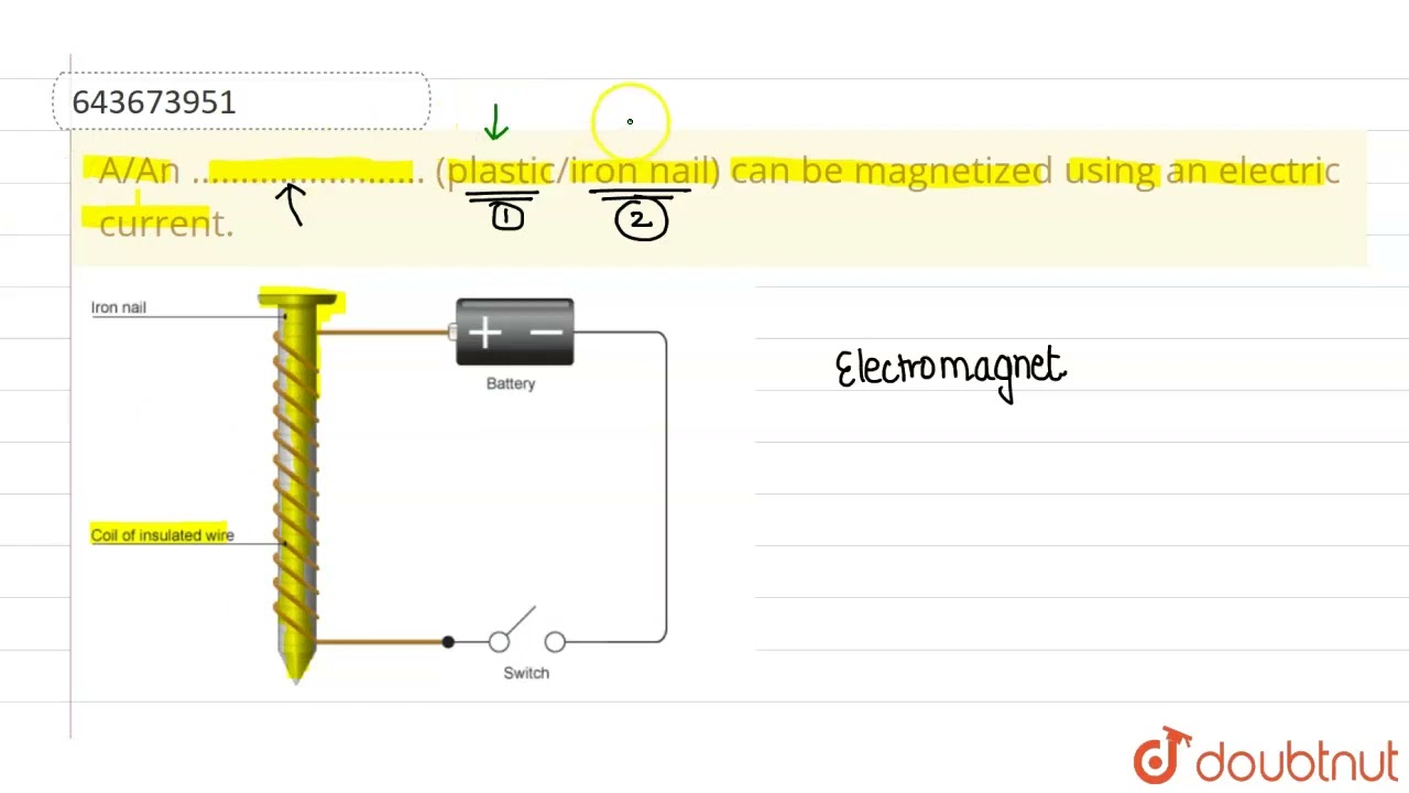 A/An..................... (plastic/iron nail) can be