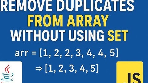 Remove Duplicates from Sorted Array | Java + JavaScript | DSA