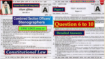 #ldce 2019-20 (Q 6-10) paper I answers #upsc #shorts #viral #video #new #funny #facts #india #ad