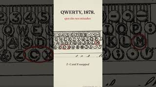 This is QWERTY in 1878. Spot the two mistakes #shorts This is QWERTY in 1878. Spot the two mistakes #shorts