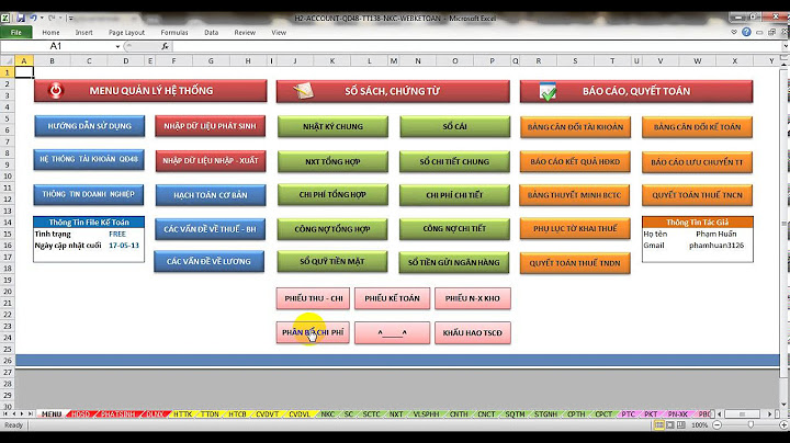 Hướng dẫn sử dụng phần mềm kế toán excel h2 năm 2024