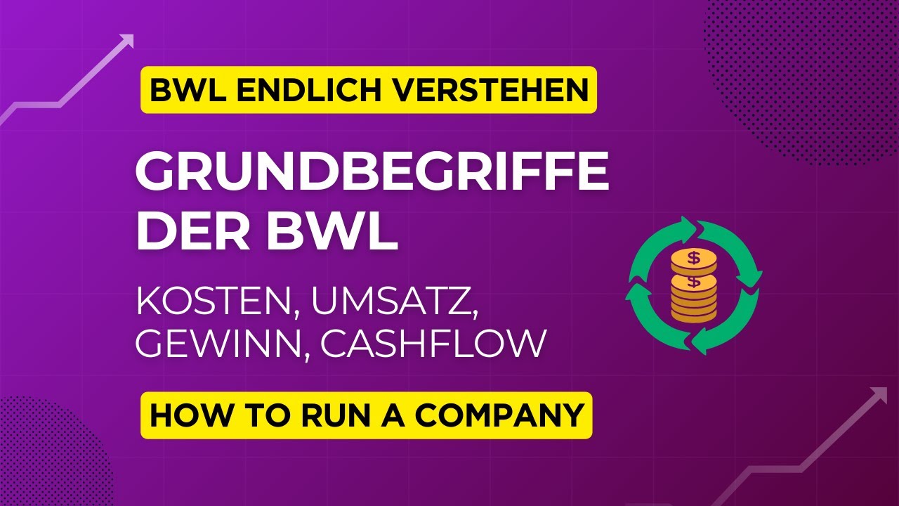 Kosten, Umsatz, Gewinn & Cashflow einfach erklärt | BWL Grundlagen