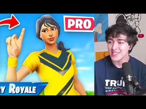 jugue fortnite contra jugadores pro y les gane