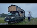 「梅雨の車中泊」大雨の中1人で過ごす | 20代車に籠るVlog